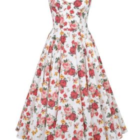 Mademoiselle Italian Rose Print Tulle Midi Dress - Image 2