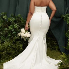 Giselle Ivory Satin Strapless Bridal Gown