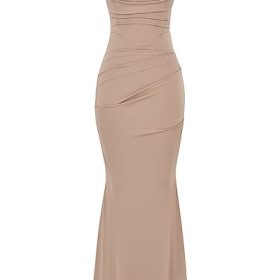 Milena Almond Jersey Corset Maxi Dress - Image 2