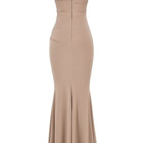 Milena Almond Jersey Corset Maxi Dress - Image 4