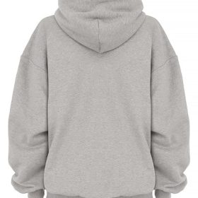 Halo Light Grey Oversized Hoodie - Image 4