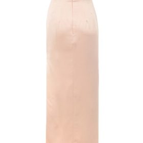 Adrienne Champagne Satin Strapless Gown - Image 2